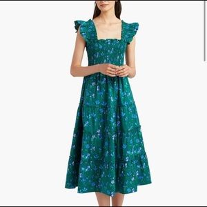 Hill House Ellie Nap Dress in Emerald Space Floral